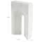 11" White Grooved Marble Rectangular Arch Sculpture